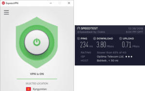 ExpressVPN Kyrgyzstan speed test