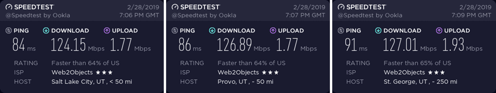 ExpressVPN Utah speed test