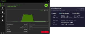 IPVanish Tulsa speed test