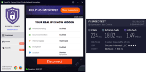 PureVPN Kyrgyzstan speed test