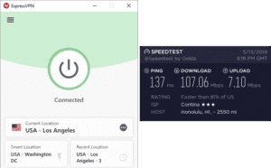 ExpressVPN Maui speed test