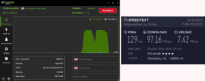 IPVanish Maui speed test