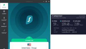Surfshark Louisville speed test