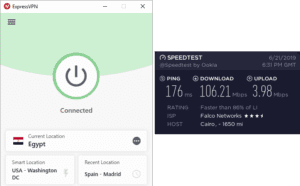 ExpressVPN Sudan speed test