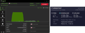 IPVanish Key West speed test