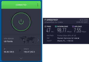 PIA Key West speed test