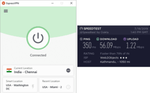 ExpressVPN Nepal speed test