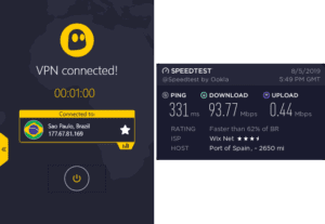 CyberGhost Trinidad speed test