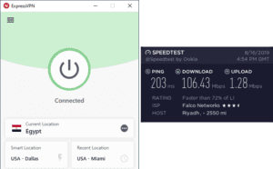 ExpressVPN Yemen speed test