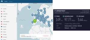 NordVPN Morocco speed test