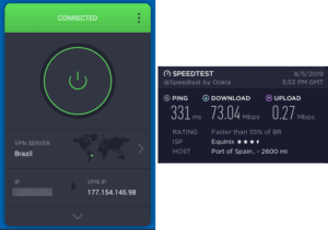 PIA Trinidad speed test