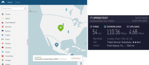 NordVPN Fort Myers speed test