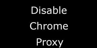 Disable Chrome Proxy