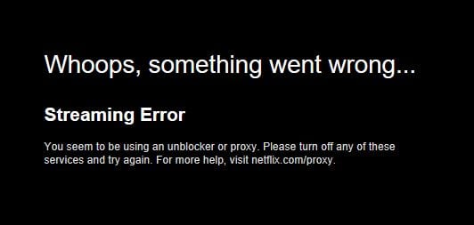 Netflix Streaming Error