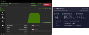 IPVanish Champaign speed test