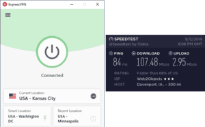 ExpressVPN Davenport speed test