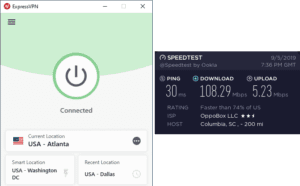 ExpressVPN Myrtle Beach speed test
