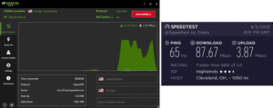 IPVanish Dayton speed test