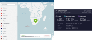 NordVPN Togo speed test