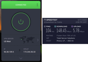 PIA Provo speed test