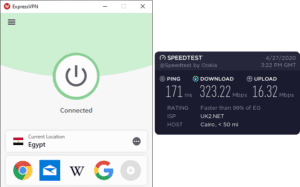 ExpressVPN Cairo speed test
