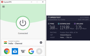 ExpressVPN Maldives speed test