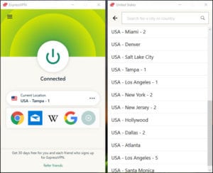 ExpressVPN Tampa IP address