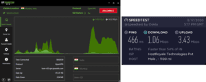 IPVanish Maldives speed test