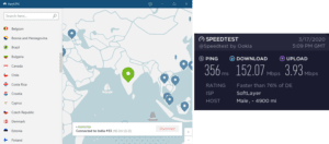 NordVPN Maldives speed test