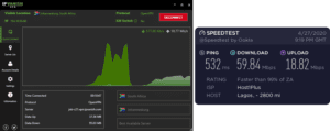 IPVAnish Lagos speed test