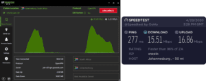 IPVanish Angola speed test