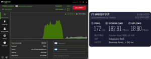 IPVanish Argentina speed test