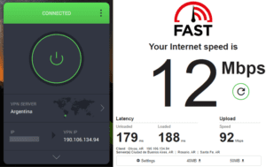 PIA Argentina speed test