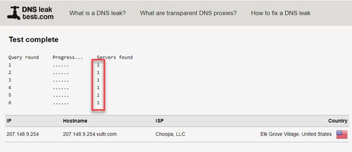 AdGuard VPN leak test