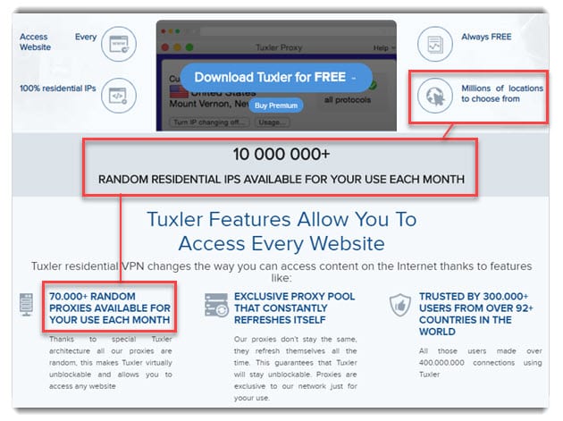 Tuxler Server/ IP address Numbers