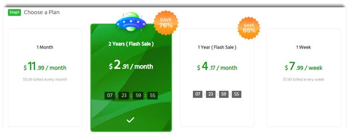 UFO VPN Pricing