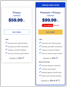 Pricing for Malwarebytes Privacy VPN
