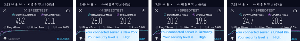 VPN Robot speed test