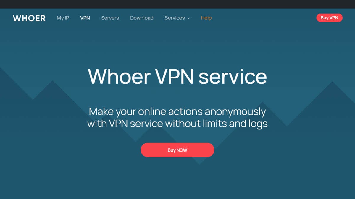 Whoer VPN main image