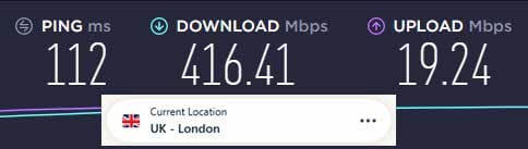 ExpressVPN London Speedtest