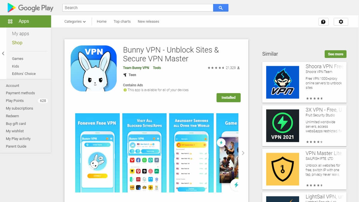 Bunny VPN Main image