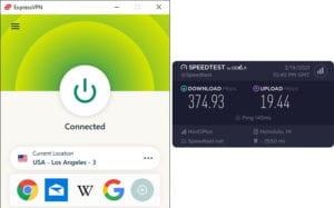 ExpressVPN Honolulu speed test