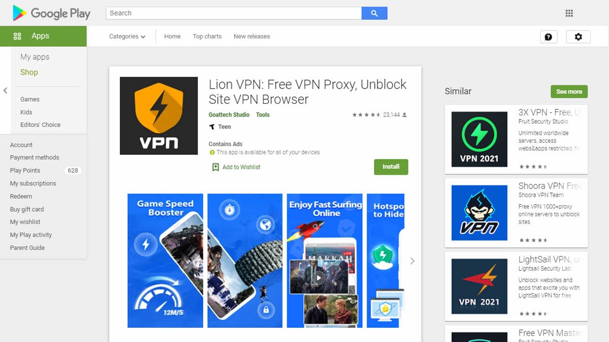 Lion VPN Main Image