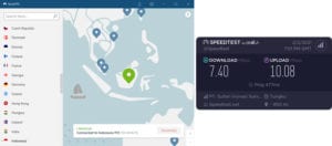 NordVPN Brunei speed test