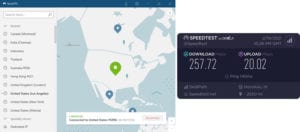 NordVPN Honolulu speed test