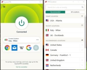 ExpressVPN Italian servers