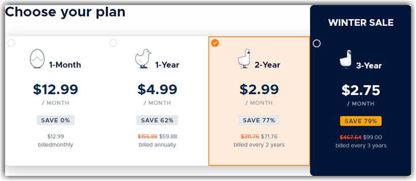 Goose VPN Pricing