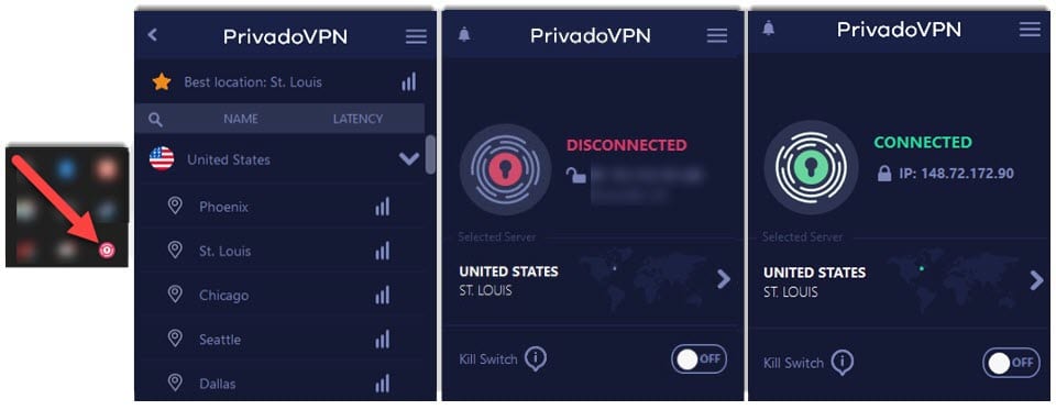 PrivadoVPN Windows app