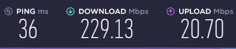 VPN.ac Atlanta speed test