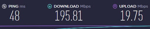 CactusVPN NY speed test